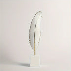 Feathered Aluminum Metal Decorative Bird Sculpture - Accent Figurine Home Decor Statue - House Of Avana