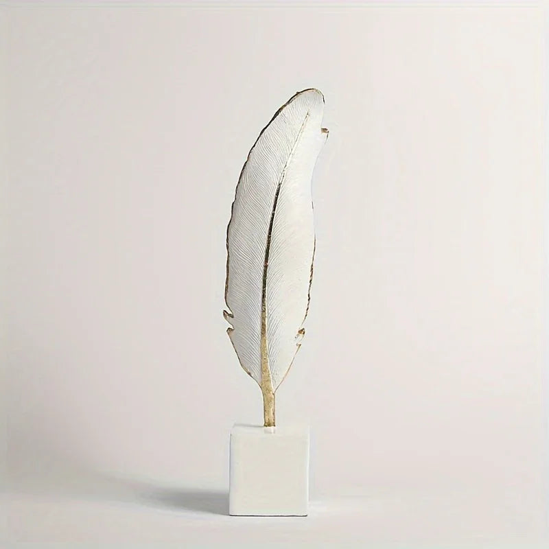 Feathered Aluminum Metal Decorative Bird Sculpture - Accent Figurine Home Decor Statue - House Of Avana