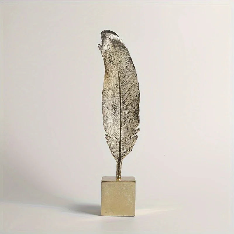 Feathered Aluminum Metal Decorative Bird Sculpture - Accent Figurine Home Decor Statue - House Of Avana