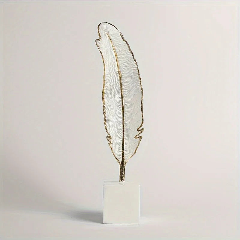 Feathered Aluminum Metal Decorative Bird Sculpture - Accent Figurine Home Decor Statue - House Of Avana