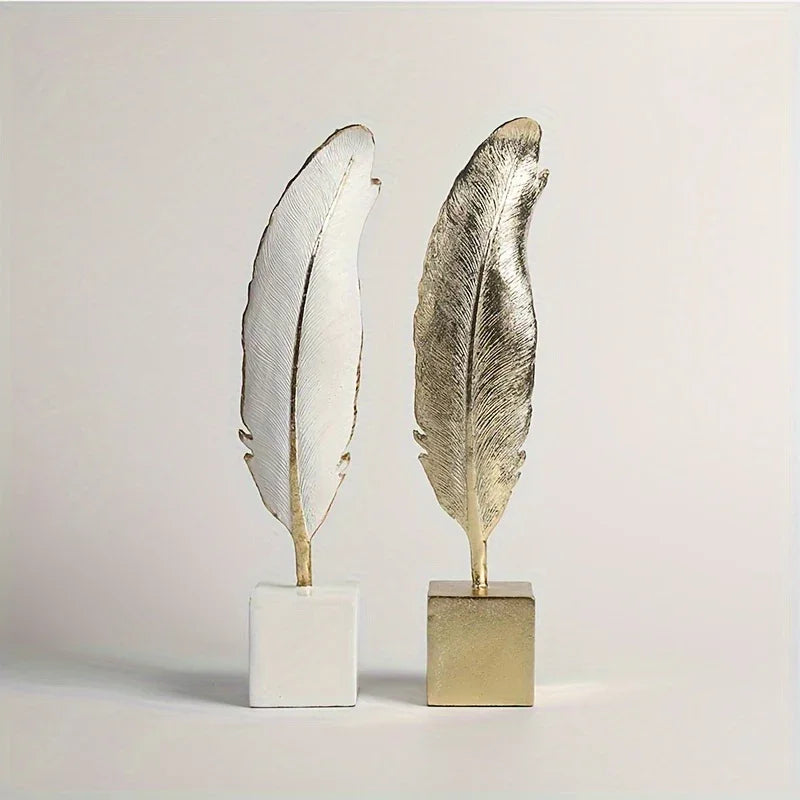 Feathered Aluminum Metal Decorative Bird Sculpture - Accent Figurine Home Decor Statue - House Of Avana