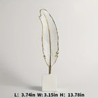 Feathered Aluminum Metal Decorative Bird Sculpture - Accent Figurine Home Decor Statue - House Of Avana