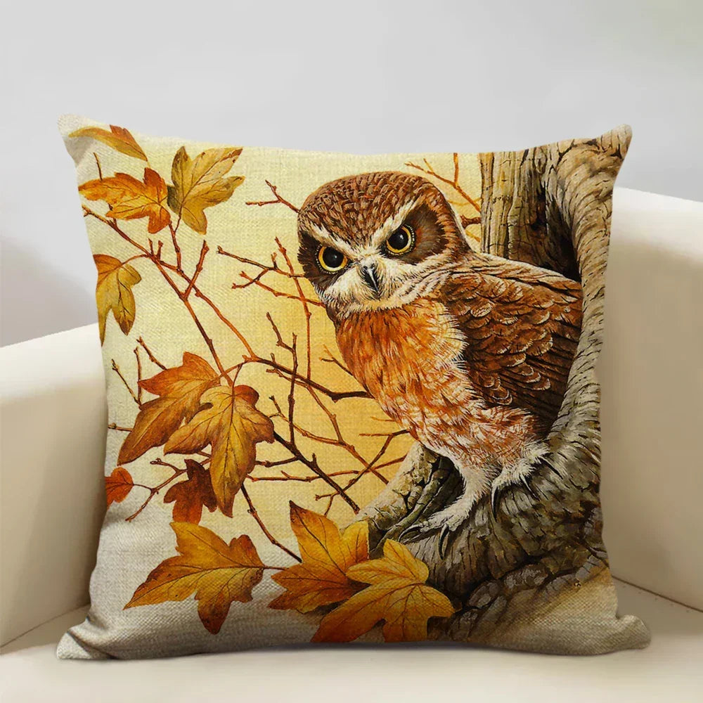 Bird Parrot Sofa Cushion Cover Bedroom Living Room Hotel Cafe Decoration Pillow Case 45x45cm Linen... - House Of Avana