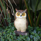 7, 3" Resin Owl Statue - Handcrafted Outdoor Garden Decor, Freestanding Animal Sculpture for Patio,... - House Of Avana