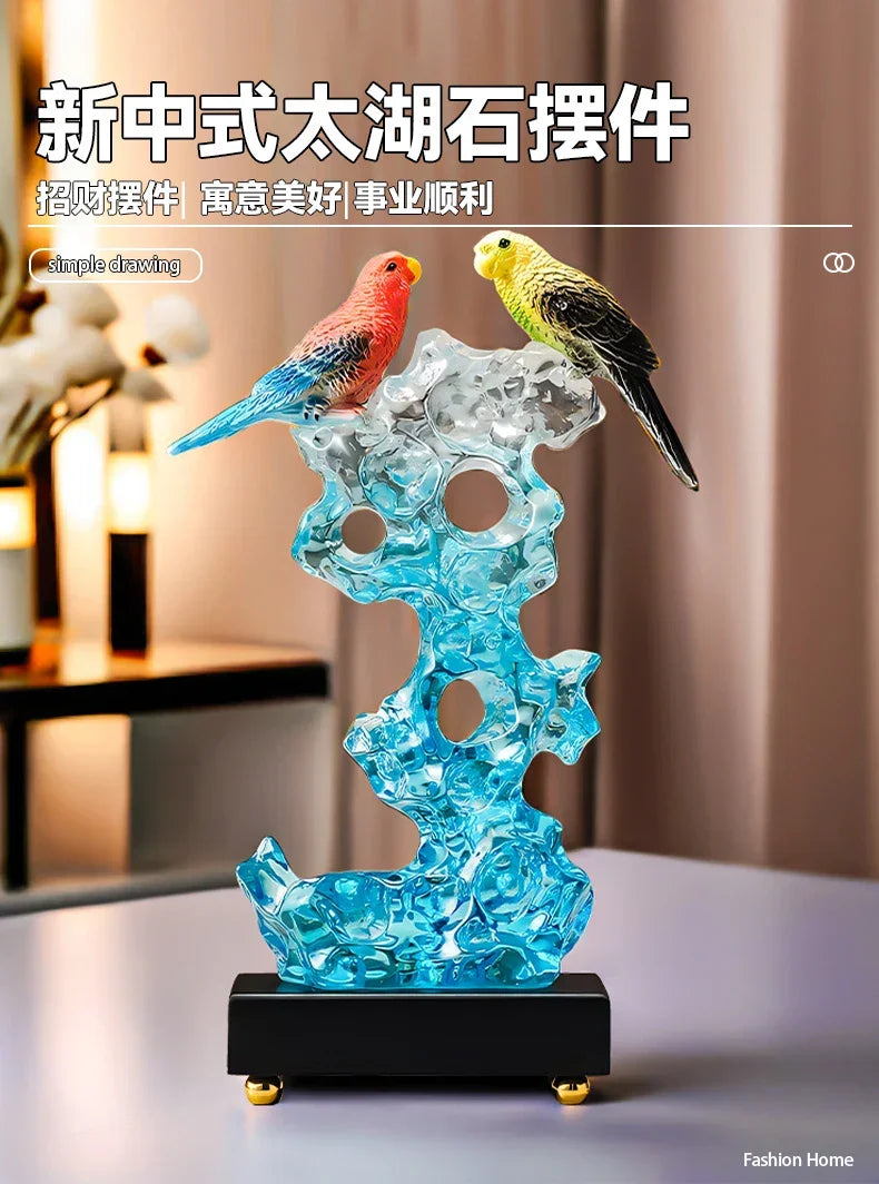 Statuette the Taihu Lake Lake Stone Bird Decorations,living Room Wine Cabinet Tv Cabinet Office... - House Of Avana