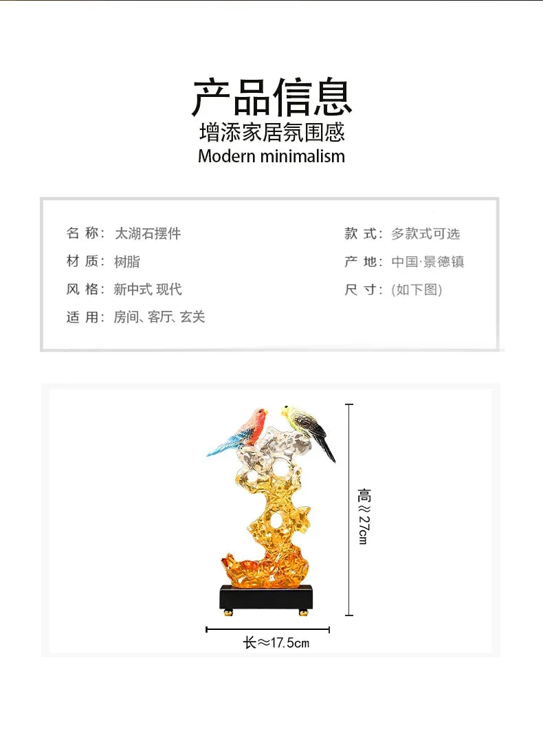 Statuette the Taihu Lake Lake Stone Bird Decorations,living Room Wine Cabinet Tv Cabinet Office... - House Of Avana