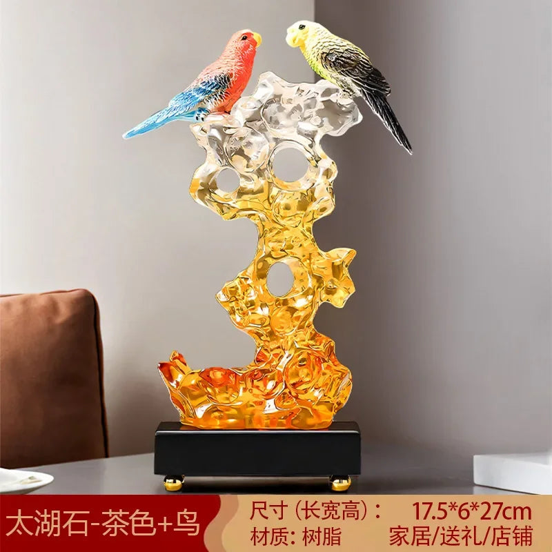 Statuette the Taihu Lake Lake Stone Bird Decorations,living Room Wine Cabinet Tv Cabinet Office... - House Of Avana