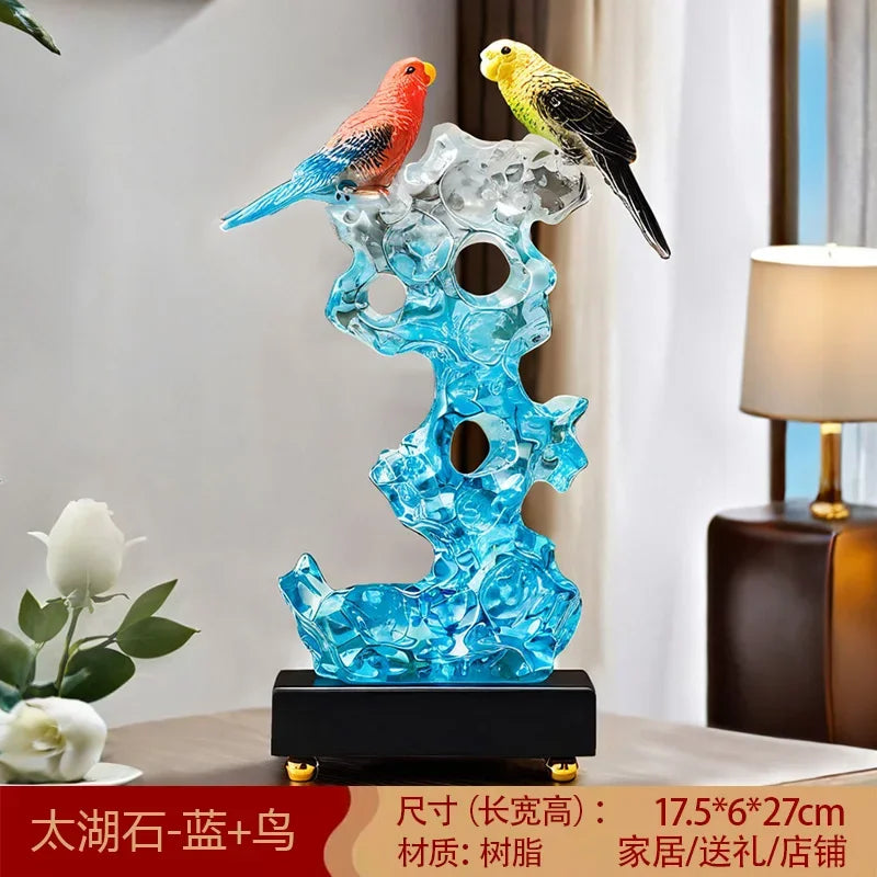 Statuette the Taihu Lake Lake Stone Bird Decorations,living Room Wine Cabinet Tv Cabinet Office... - House Of Avana