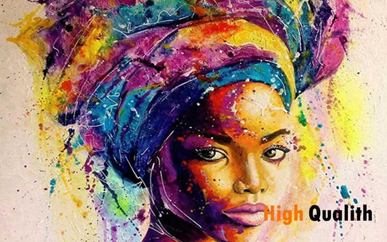 African Black Woman Graffiti Art Posters and Prints Abstract African Girl Canvas Paintings on the Wall... - House Of Avana