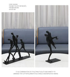 Abstract Figurine - Black Modern Movement Decor, alternate view - House Of Avana