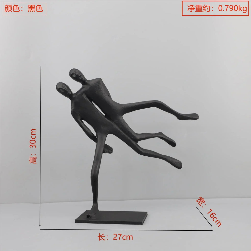 Abstract Figurine - Black Modern Movement Decor, alternate view - House Of Avana