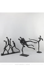 Abstract Figurine - Black Modern Movement Decor, angled view - House Of Avana