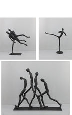 Abstract Figurine - Black Modern Movement Decor, angled view - House Of Avana