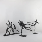 Abstract Figurine - Black Modern Movement Decor, front view - House Of Avana