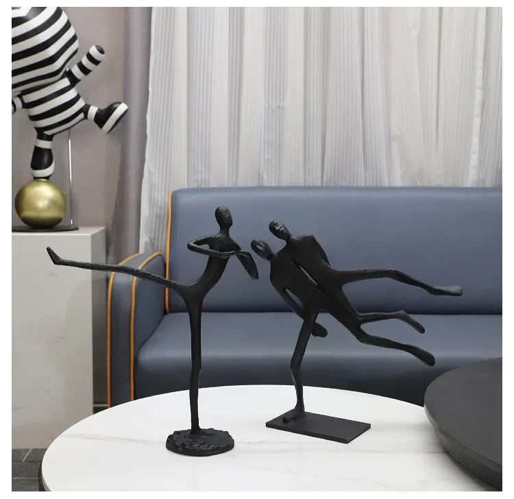Abstract Figurine - Black Modern Movement Decor, in-use display - House Of Avana