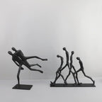 Abstract Figurine - Black Modern Movement Decor, side view - House Of Avana