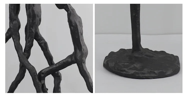 Abstract Figurine - Black Modern Movement Decor, texture detail - House Of Avana