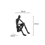 Abstract Figurine - Black Modern Cast Iron Reader, lifestyle image - House Of Avana