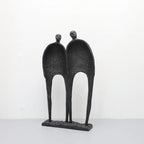 Abstract Figurine - Black Geometric Desktop Sculpture, product packaging - House Of Avana