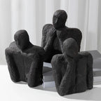 Ceramic Ornaments Abstract Portrait Sculpture Black Thinking Figures Decorative Figurines Home... - House Of Avana