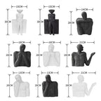 Ceramic Ornaments Abstract Portrait Sculpture Black Thinking Figures Decorative Figurines Home... - House Of Avana