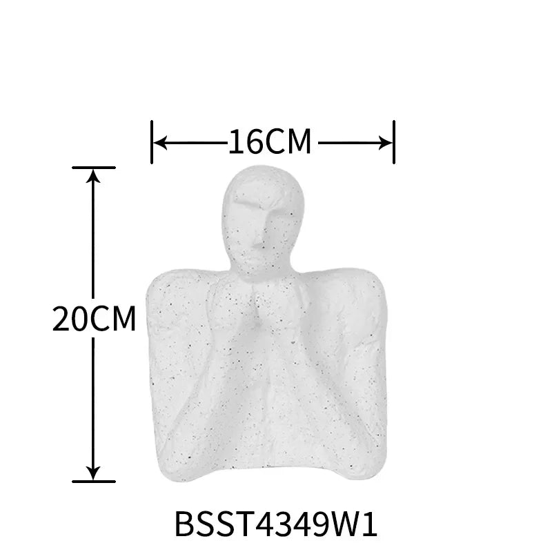 Abstract Sculpture - Black Figurine Modern Decor, close-up view - House Of Avana