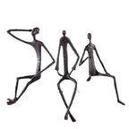 Modern Black Figure - Abstract Iron Sculpture, detail shot - House Of Avana