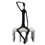 Modern Black Figure - Abstract Iron Sculpture, side view - House Of Avana