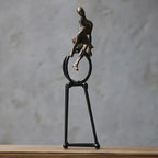 Modern Iron Sculpture - Abstract Figure Black, top view - House Of Avana