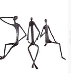 Modern Black Figure - Abstract Iron Sculpture, top view - House Of Avana
