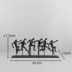 Black Cast Iron Running Figures Sculpture Desk Decoration Crafts Ornaments Abstract Characters Statue... - House Of Avana