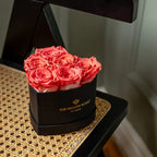 Baby Heart Black Box | Coral Roses, front view - House Of Avana