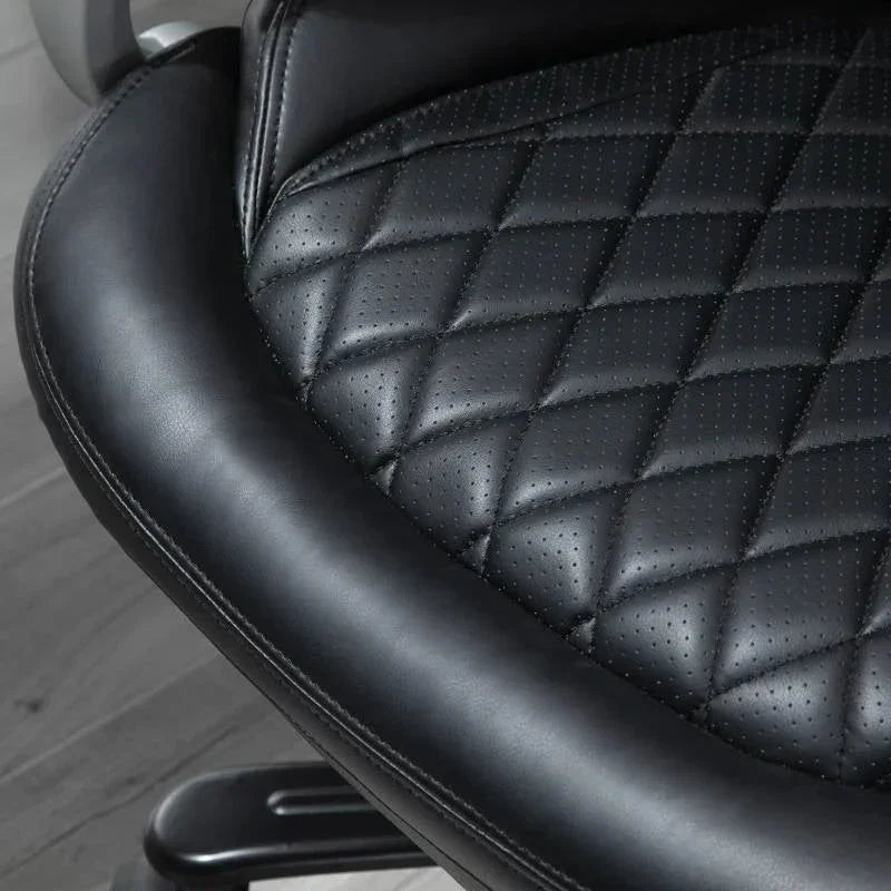 Black Big and Tall Diamond Stitching Executive Adjustable Height Office Chair