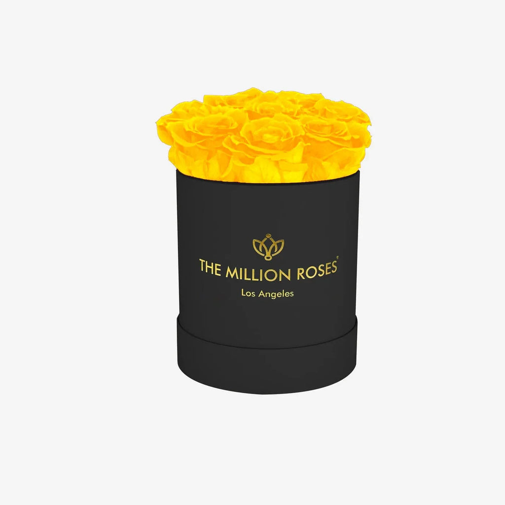 Black box with yellow roses, ceramic vase décor - House of Avana