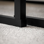 Coffee Tables Nesting Table Set of Side Table W/ Metal Frame for Living Room Bedroom Black & Brown - House Of Avana