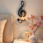 S Black Metal Wall Candle Holder Wall Decor, Adjustable Tray for Living Room, Farmhouse, Fireplace,... - House Of Avana