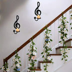 S Black Metal Wall Candle Holder Wall Decor, Adjustable Tray for Living Room, Farmhouse, Fireplace,... - House Of Avana