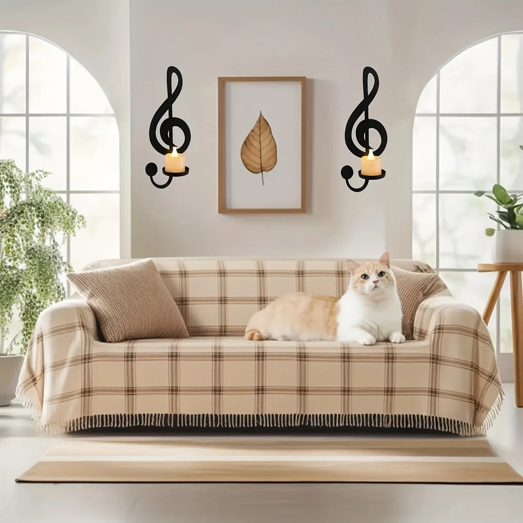 S Black Metal Wall Candle Holder Wall Decor, Adjustable Tray for Living Room, Farmhouse, Fireplace,... - House Of Avana