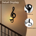 S Black Metal Wall Candle Holder Wall Decor, Adjustable Tray for Living Room, Farmhouse, Fireplace,... - House Of Avana