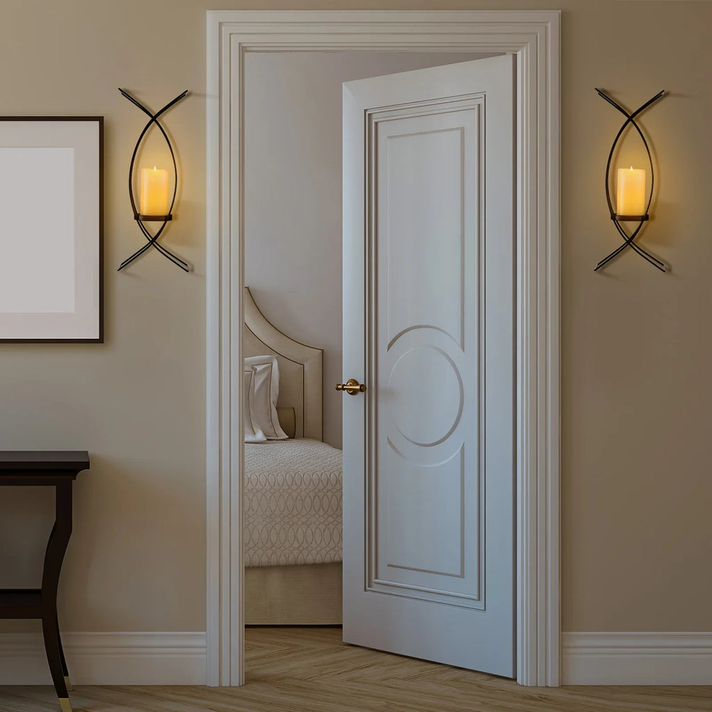 S Wall Mounted Black Metal Wrought Iron Candle Holder, Candle Wall Lamp Set, Wall Candle Holder Wall... - House Of Avana