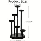 Elegant Black Candelabra Centerpiece - 5/6 Pillar Fireplace Candle Holders, Decorative Votive Holder for... - House Of Avana