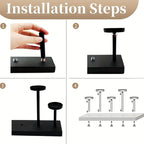 Elegant Black Candelabra Centerpiece - 5/6 Pillar Fireplace Candle Holders, Decorative Votive Holder for... - House Of Avana