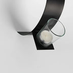 S, Wall Sconce Candle Holder, 3d Curved Wall Candle Holder, Black Iron Candle Holder, Wall Hanging... - House Of Avana