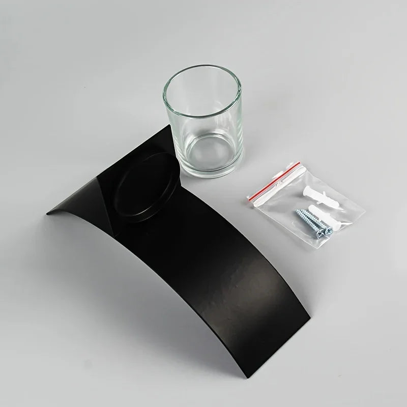 S, Wall Sconce Candle Holder, 3d Curved Wall Candle Holder, Black Iron Candle Holder, Wall Hanging... - House Of Avana