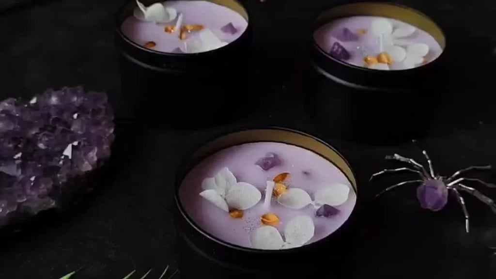 Soy Wax Candle in Black Metal Jar Long Burning - House Of Avana