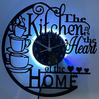 Wall Clock - Silent Black, angled view - House Of Avana