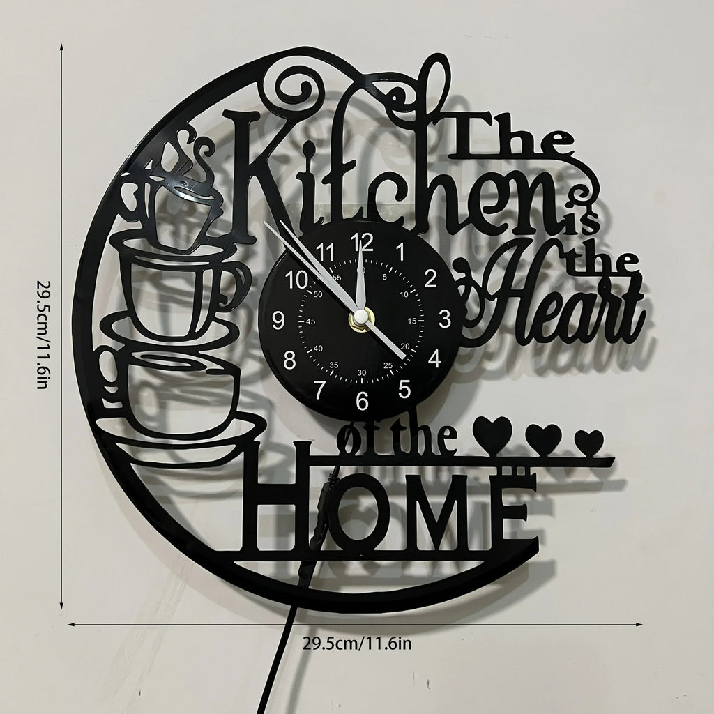 Wall Clock - Silent Black, back view - House Of Avana