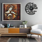 Wall Clock - Silent Black, side view - House Of Avana