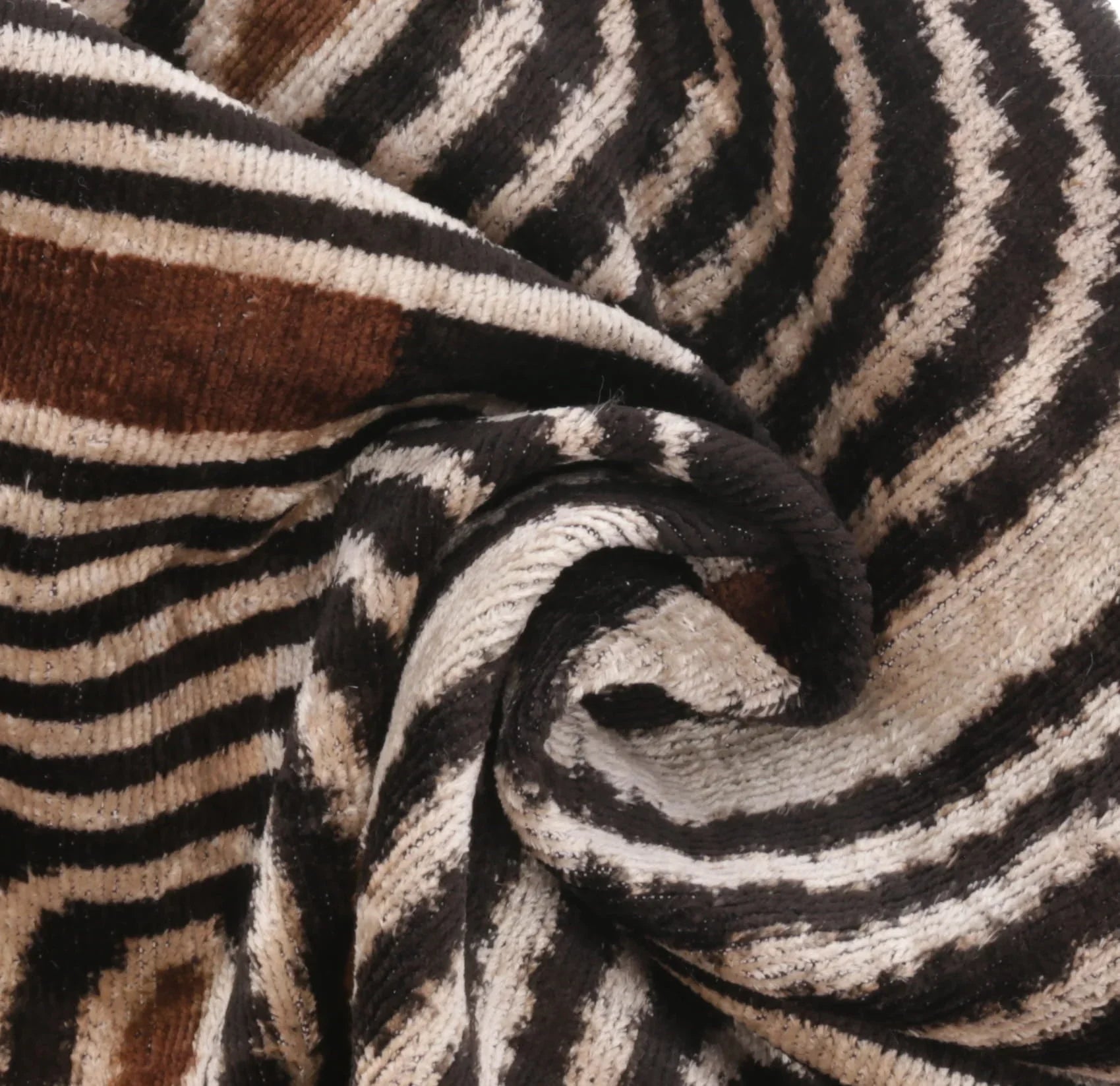 Handmade Modern Geometric Silk Velvet Throw Pillow - 16x24, Black and Cream with Down Feather Insert,... - House Of Avana