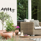 Black Birds Silhouette Wall Art Decor, angled view - House Of Avana